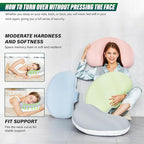 Ergonomic Memory Foam Cervical Pillow for Neck and Shoulder Pain Relief, Contour Design for Side and Back Sleepers, Orthopedic Bed Pillow with Breathable Cover, Odor-Free [Green]