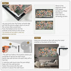 SIGNWIN 36"x72" Extra Large Framed Wall Art Whimsical Garden Bloom, Colorful Abstract Floral for Home Living Room Bedroom Decor (Frame Assembly Required)