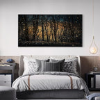 SIGNWIN 36"x72" Extra Large Framed Wall Art Magical Firefly Night Forest, Enchanted Woodland Scene for Home Living Room Bedroom Decor (Frame Assembly Required)