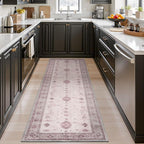 AMOAMI Vintage 2X10 Runner Rug Non Slip Soft Runners for Hallways Washable Hallway Runner Rug Bedside Rugs for Bedroom Long for Hallways Entryway Laundry Room Stair Kitchen Bathroom