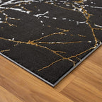 LUXE WEAVERS Modern Abstract Nature Black 5x7 Area Rug, Non-Shedding Carpet