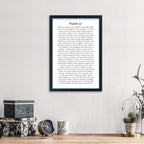 LuZhiQiang Psalm 91 Scripture Wall Art 16"×11" Bible Verse Christian Inspirational Sign Wood Framed Wall Hanging Decor (Black)