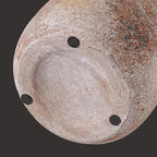 Sunddo 10 Inch Rustic Terracotta Ceramic Vase, Farmhouse Vintage Flower Vase with Handle, Centerpiece Table Decorations, Living Room Kitchen Bedroom Desk Shelf Decor Gift