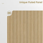 Fluted 6 Drawers Dresser for Bedroom, 56" Tall Modern Chest of Drawers with Curved Profile, Wooden Dressers Drawer Closet Clothes Storage Organizer for Living Room, Hallway, Natural