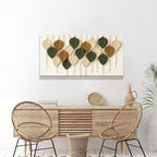 Boho Wall Art Chic Home Wall Art Modern Bohemian Feather Canvas Wall Art Decor For Apartment Dorm Living Room Bedroom Nursery Backdrop 20"W X 40"L Ready To Hanging