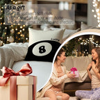 Trendy Retro Black 8 Ball Lucky You Poker Pillow Covers 18x18, Downtown Girl Room Decor, Funky Y2K Lucky You Decorative Throw Pillow Covers for Girls Room Dorm Apartment Home, Set of 2