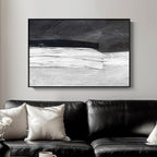 Framed Black and White Abstract Canvas Wall Art, Modern Art Prints Paintings Artwork for Walls, Minimalist Abstract Pictures for Living Room Dining Room Bedroom Office Bathroom Wall Decor 24x36 In