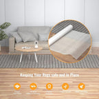 Silicone Non-Slip Rug Pad, Anti Skid Thin Area Rug Pad Gripper, Under Carpet Rug Mats for Hardwood Surface Floors, Keep Rugs in Place-5x8 Ft