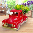 Red Vintage Metal Truck Decor, Red Christmas Truck Decor , Decorative Trucks For Your Home Kitchen, Bedroom, Office, Living Room, Bathroom, & Holiday Shelf Farmhouse Centerpiece Table Decorations