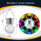 GIGALUMI 24 Pack Solar Outdoor Lights, Solar Hanging Lights for Christmas Decoration-Cracked Glass Solar Lights Outdoor Waterproof for Garden, Yard, Fence, Tree（Warm White）