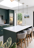 Linea di Liara Sferra Modern Large Glass Pendant Light Kitchen Island Brushed Nickel Pendant Lighting Clear Glass Globe Pendant Light Mid Century Hanging Light Fixture, LED Bulb Included, UL Listed