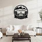 Personalized Camping Signs | Custom Metal Sign | Custom Mountain Campfire Sign | Custom Signs Outdoor Metal | Family Name Sign | Personalized Campfire Name Sign | Metal Wall Art | Camping Signs
