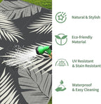 GENIMO Outdoor Rug 6' x 9' Waterproof for Patios Clearance, Reversible Plastic Straw Camping Carpet, Large Area Rugs Mats for RV, Picnic, Backyard, Deck, Balcony, Porch, Beach, Yellow&Grey