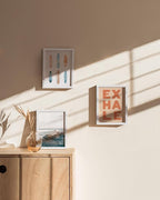 HAUS AND HUES 6x8 White Metal Picture Frames - Photo Frames 6x8 - Features Premium Aluminum, Vertical Hanging, Easel Back for Tabletop, Home, Office (6x8 in, White, Set of 3)