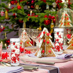 200PCS Red White Faux Pearls Beads for Centerpiece Vases, Vase Filler Faux Pearls, No Holes Filler Beads for Party Anniversary Birthday Wedding Table Decor, 10/14/20/30mm