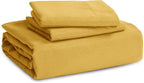 Bedsure Mustard Yellow Duvet Cover Twin/Twin XL Size - 2 Pieces Prewashed Cotton-Like Extra Soft Bedding Set, Includes 1 Twin Duvet Cover 68x90 Inches with Zipper Closure & 1 Pillow Sham, No Comforter