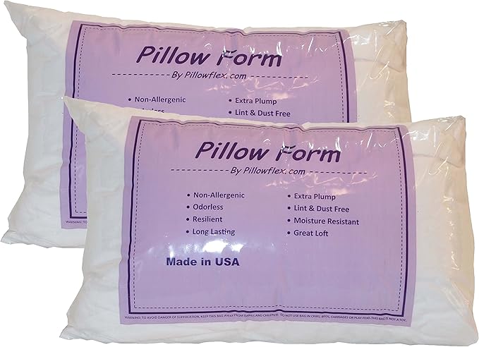 Pillowflex Synthetic Down Alternative Pillow Inserts for Shams - Comfy Pillows for Sleeping, Perfect Pillow & Best Sleeping Pillows, Handmade Down Alternative Throw Pillow Inserts - (21x27 Set of 2)