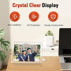 FIXSMITH 5x7 Acrylic Picture Frames 2 Pack, Clear Picture Frame with Stand, Magnetic Acrylic Photo Frames for Tabletop Display Horizontally or Vertically, Acrylic Floating Frame for Home Office