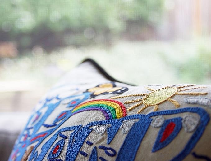 Catstudio Fire Island Embroidered Decorative Throw Pillow