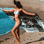 Off the Grid Inca Aztec Throw Blanket | Southwest Indian Navajo Boho Style | Native Woven Western Cover for Camping, Bedding, Couch