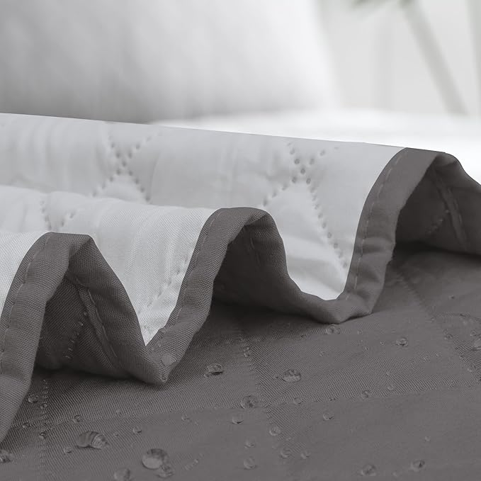 Easy-Going Sectional Couch Covers for Dogs L Shape Sofa Cover Reversible Sofa Slipcover Chaise Lounge Cover Furniture Protector Cover for Pets Dog Cat (30 x 50 inches, Gray/Light Gray)