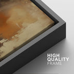 SIGNFORD Framed Canvas Print Wall Art Set Abstract Burnt Sienna and Beige Illustration Modern Art Decorative Nordic Nature for Living Room, Bedroom, Office - 16"x24"x2 Black