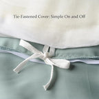 CUDDLE DREAMS Lightweight Silk Filled Comforter for Summer, Detachable Tencel Duvet Cover for Easy Care, Naturally Breathable (Celadon, Queen)