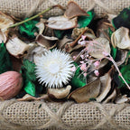 Qingbei Rina White Potpourri Bags, Jasmine Scented Potpourri Bowl Filler, Decorative Dried Flowers Petal,Home Fragrance Sachet,Bathroom Decor,8.4 oz/2 Bags