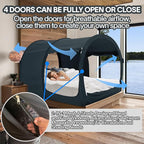 LEEDOR Bed Tent Dream Tents Bed Canopy Shelter Cabin Indoor Privacy Warm Breathable Pop Up Twin/Full/Queen for Kids and Adult Patent Pending(Mattress Not Included)