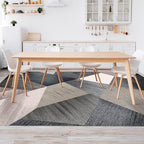 HOMFINE Washable Modern Area Rug - Geometry Style 8x10 Rugs for Living Room, Bedroom, Machine Washable Rug Soft Non Slip Non Shedding Area Rug - Green, 8'x10'