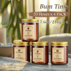 Scented Candle Set 4 Pack, Candle for Home Scented, Odor Eliminating, Stress Relief, 30oz, 220 Hours Long Lasting Soy Wax Gift Set for Women