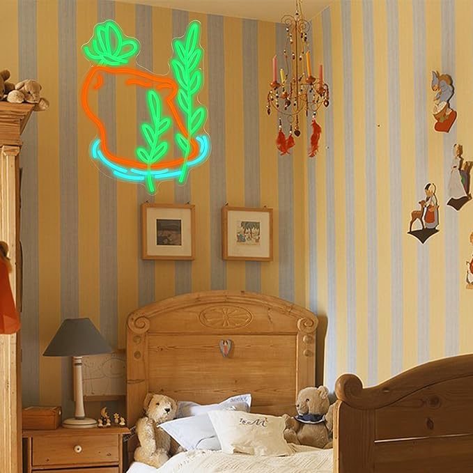 LISIGNVE Capybara Swim Neon Sign Butterfly Led Sign Dimmable Switch Cartoon Animal Neon Light Sign for Children’s Room Cute Capybara Neon Light for Bedroom Pet Shop Water Park Wall Decor