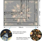 Fowocu Boho Floral Mandala Tapestry for Bedroom Aesthetic Vintage Bohemian Flower Wall Tapestry Black Green Hippie Indian Extra Large Tapestries Wall Hanging for Living Room Dorm Decor 90 x 68 Inch