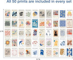 Y2K BOO Matisse Inspired Wall Collage Kit - 50 Aesthetic Posters for Room Decor, Perfect for Dorms and Bedrooms, Colorful Art Prints for Teen Girls and Creative Spaces