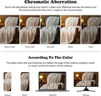 NEWCOSPLAY Faux Fur Twin Blanket Linen 3D Ribbed Plush Thick Warm Blanket for Couch Sofa Bed 850GSM (Linen Ribbed, Twin(60"x80"))