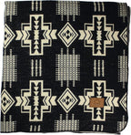 Inca Aztec Throw, Queen, King Blanket | Southwest Indian Navajo Boho Style | Native Cover for Camping, Bedding, Couch, Vanlife | Faux Alpaca, Lightweight, Hypoallergenic (Obsidian Black, King)