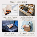 Floral Simplicity Caramel Pumpkin Truffle Scented Sachets Pack of 6, Fall & Winter - Long-Lasting Scented Bags, Home Fragrance, Air Freshener & Deodorizer for Closet, Room, or Cars, Made in USA