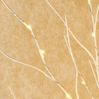 Fudios Lighted Branches Plug in 32IN 200 LED Mantle Winter Decor, White Twig Branch Lights for Christmas Holiday Party Indoor Outdoor