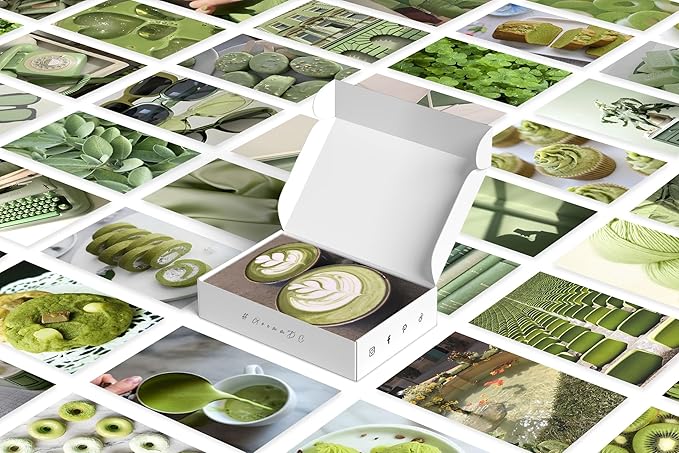 Y2K BOO Matcha Green Wall Collage Kit - 50 Aesthetic Posters for Room Decor, Perfect for Dorms and Bedrooms, Trendy Green Wall Art for Teen Girls and Modern Spaces