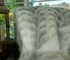 White Fox Faux Fur Throw Blanket & Bedspread - White Gray Fox Fur Throw - Luxury Fox Faux Fur - Soft Faux Fur Blanket, Made in US, 16483