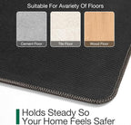 LUMI Ultra Thin Door Mat for Entryway,36"x59" Low Profile Non Slip Rubber Backing Indoor Doormat, Easy Clean Welcome Entrance Mat for Inside House, Patio, Brown