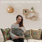 Charlotte Home Furnishings Throw Pillow Covers 16x16 in, Yellow Snakeshead Decorative Couch Pillow Cover, Boho European Tapestry Cushion Cases, Living Room Cozy Home Decor, Jacquard Woven Soft Cotton