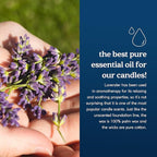 GoodLight Paraffin-Free Scented Candle, Clean Burning Non-Toxic Tin Candles, Lavender Essential Oil Scented Travel Candle 6oz