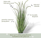 KOL 4ft 2-Pack Artificial Veronica Spiked Speedwell Grass, 47in Faux Veronica Spicata Flower, Tall Fake Reed Grasses for Home Office Garden Wedding Decor, Indoor Outdoor Plants, UV-Resistant