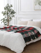 ZonLi Christmas Plaid Throw Blanket, Decorative Blankets