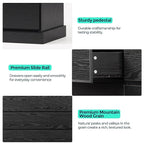LINSY HOME 9 Drawer Dresser for Bedroom, 53" Wide Chest of Deep Drawers, Modern Farmhouse Wood Dressers with Storage, Large Drawer Organizer for Bedroom, Living Room, Handless Design, Black