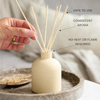 Craft & Kin Reed Diffuser for Home & Bathroom – Neroli & Jasmine Reed Diffuser Set with Fragrance Sticks, Long-Lasting Alcohol-Free Scent, Fall Earthenware Collection, 6.7oz