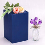 Glass Rose Flowers, Crystal Glass Figurines Rose Decorations for Home Gifts for Mom Wife Grandma, Crystal Flowers Collectible Ornament Mother's Day Thanksgiving Anniversary Birthday Gifts(Purple Rose)