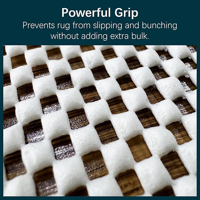 RUGSURE Rug Gripper Pad for Hardwood Floors & Tile Floor - Non Slip Area Rug Pads - Under Carpet Anti Skid Mat - Non Skid Rug Backing, Round 4 Ft