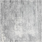 Keen Home Design Area Rugs - 5ft Round Non-Shedding, Abstract Rugs for Kitchen, Living Room, Bedroom, Dining Room, Entryway - Size: 5'3" Square, Abstract Cream/Grey